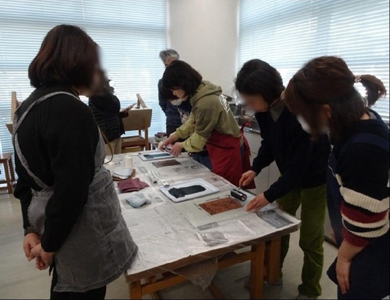 版画体験～木版リトグラフワークショップ～（２月9日）